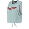 thumbnail image 2 of Women's The Wild Collective Light Blue Cleveland Guardians Open Back Twist-Tie Tank Top, 2 of 4