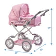 thumbnail image 2 of JC Toys  Up to 18 in. Berenguer Boutique Deluxe Foldable Stroller with Canopy & Removable Carry Basket, Pink, 2 of 7