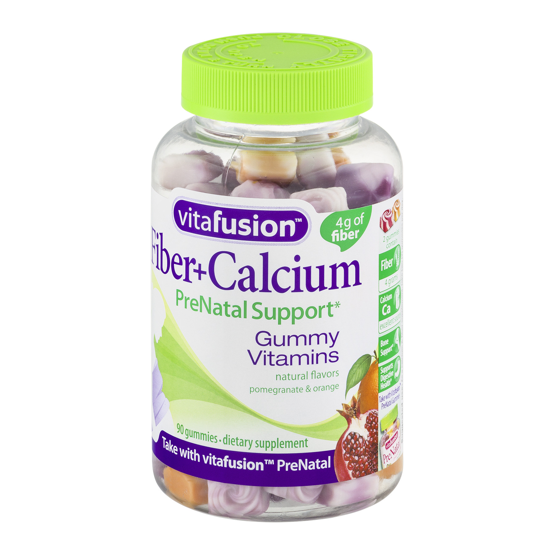 Vitafusion Prenatal Fiber Calcium Gummies 90 Ct Walmart Com Walmart Com