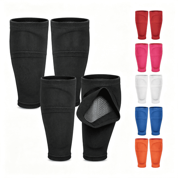 BESTSKY Shin Guard Sleeves 2 Pairs,Soccer Sleeves for Kids&Youth Ages 3-15 Shin Guards Soccer Kids 4-6