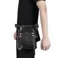 thumbnail image 3 of Riñonera de material cuero PU Hugo Steampunk para pierna cadera monedero bolsa mensajero, 3 of 9