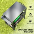 thumbnail image 4 of Outsunny Outdoor Kitchen Prep Table, Three-Shelf Rolling Pizza Oven Stand, 4 of 10