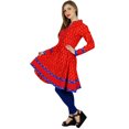 thumbnail image 4 of Bimba Women Short Anarkali Kurti Long Sleeve Flaired Tunic Indian Ethnic Blouse, 4 of 7