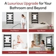 thumbnail image 6 of Heated Towel Warmer for Bathroom - Matte Black Towel Warmer Rack, Wall-Mounted Heated Towel Rack and Dryer with 10 Stainless Steel Bars, Hardwired Electric Bath Towel Heater 120V, Grande, 6 of 15