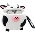 thumbnail image 1 of Funda compatible con Airpods 1 y 2, silicona 3D, lindo y divertido personaje de dibujos animados Kawaii Airpods, funda protectora a prueba de golpes, piel suave con llavero para niños, adolescentes y, 1 of 5