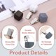 thumbnail image 3 of Uxcell 8Pcs Pesas para Manteles, Colgante de Mármol con Clip de Metal en Forma de Cubo, Gris, 3 of 6