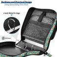 thumbnail image 4 of FORMRS Zipper Binder with Shoulder Strap 2-inch Ring 500 Sheet Capacity File Bag, Green Floral Horses Pattern, 4 of 5