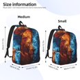 thumbnail image 2 of Fotbe Red And Blue Fire Lion Mochila de Lona con Estampado, Mochila Duradera, Mochila Versátil de Alta Calidad, Mochila Compacta Vintage-Small, 2 of 5