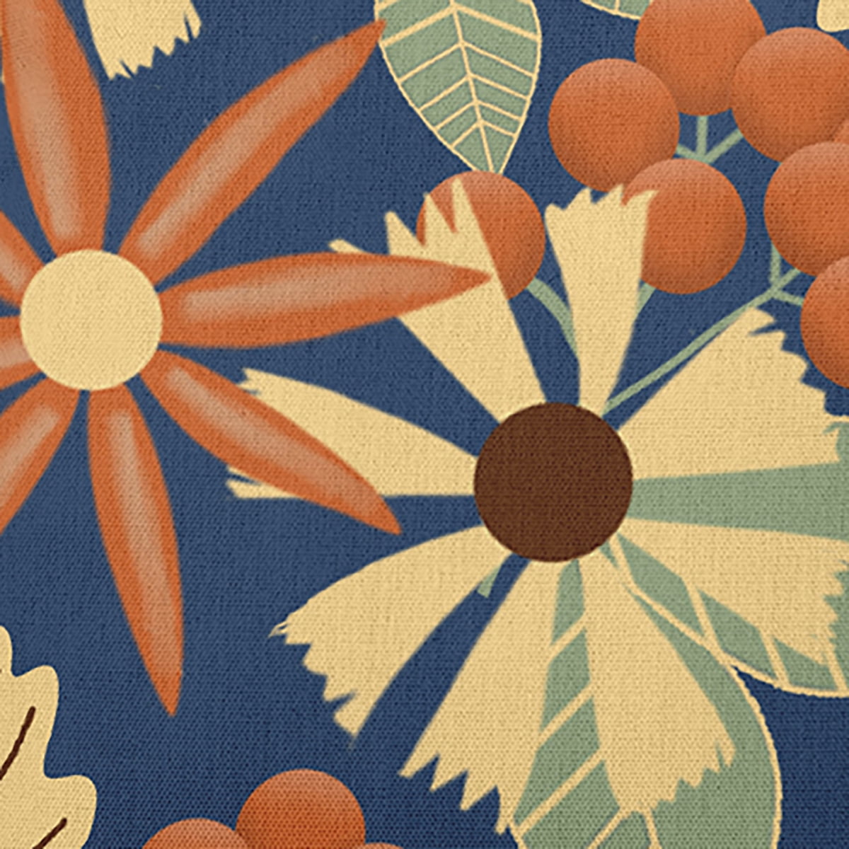26" x 26" Simply Daisy Fall Floral Polyester Accent Pillow, Navy Qty 1