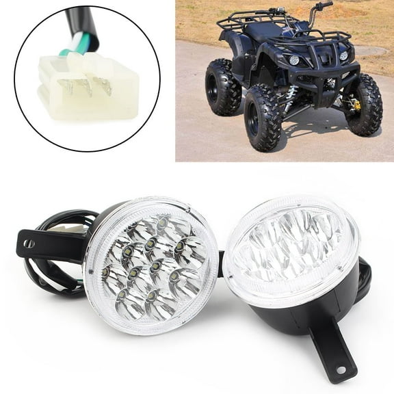 NS LED Headlight ATV Quad GY6 150CC 250CC Taotao Coolster Peace Utility 3 wire