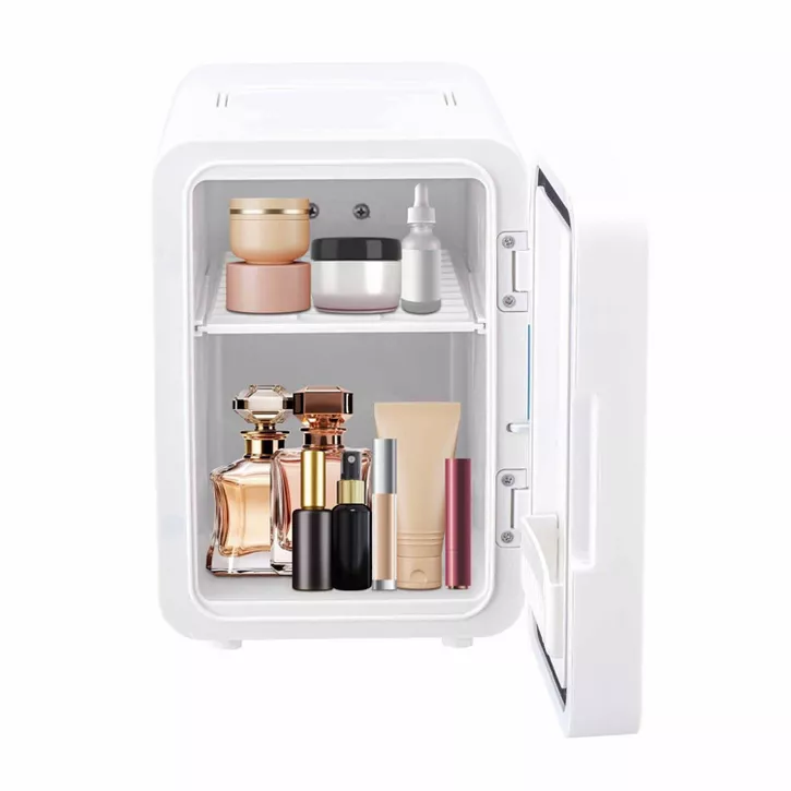 Can Beauty Lighted Mirror Dorm Fridge White