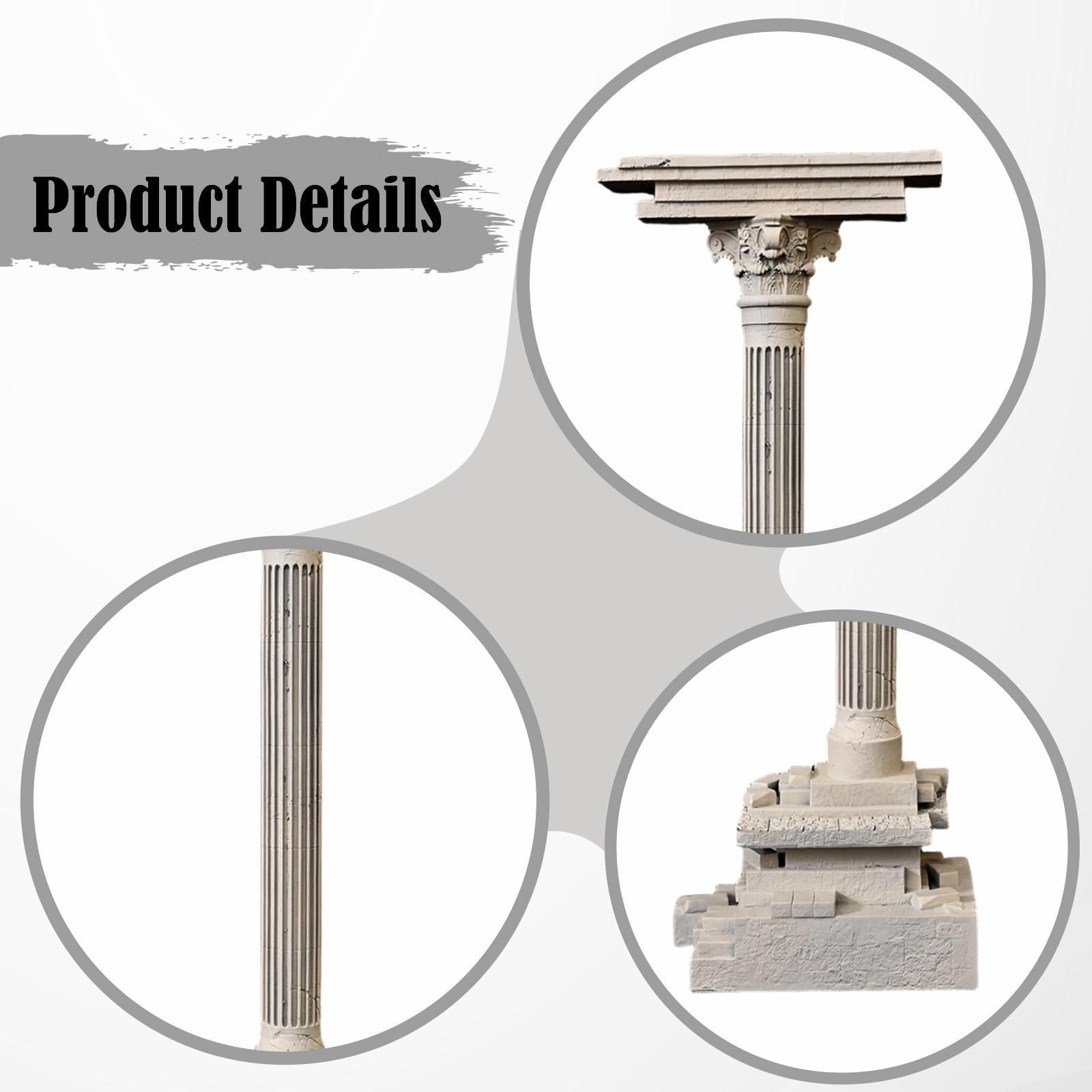CarpNettore Roman Column Decoration Resin Aquarium Decoration Aquarium Decor Mini 18.5cm Set A
