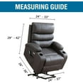 thumbnail image 3 of H.VERSAILTEX Slipcover Stretch Electric Power Lift Recliner Chair Cover with Side Pocket, Soft Thick Jacquard(Single Seat, Grey), 3 of 7