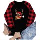 thumbnail image 5 of Puntoco Mujer Casual Sexy Moda Impresión Manga Larga Cuello Redondo Fruncido Pullover Blusa tops Puntoco Puntoco-3120, 5 of 5