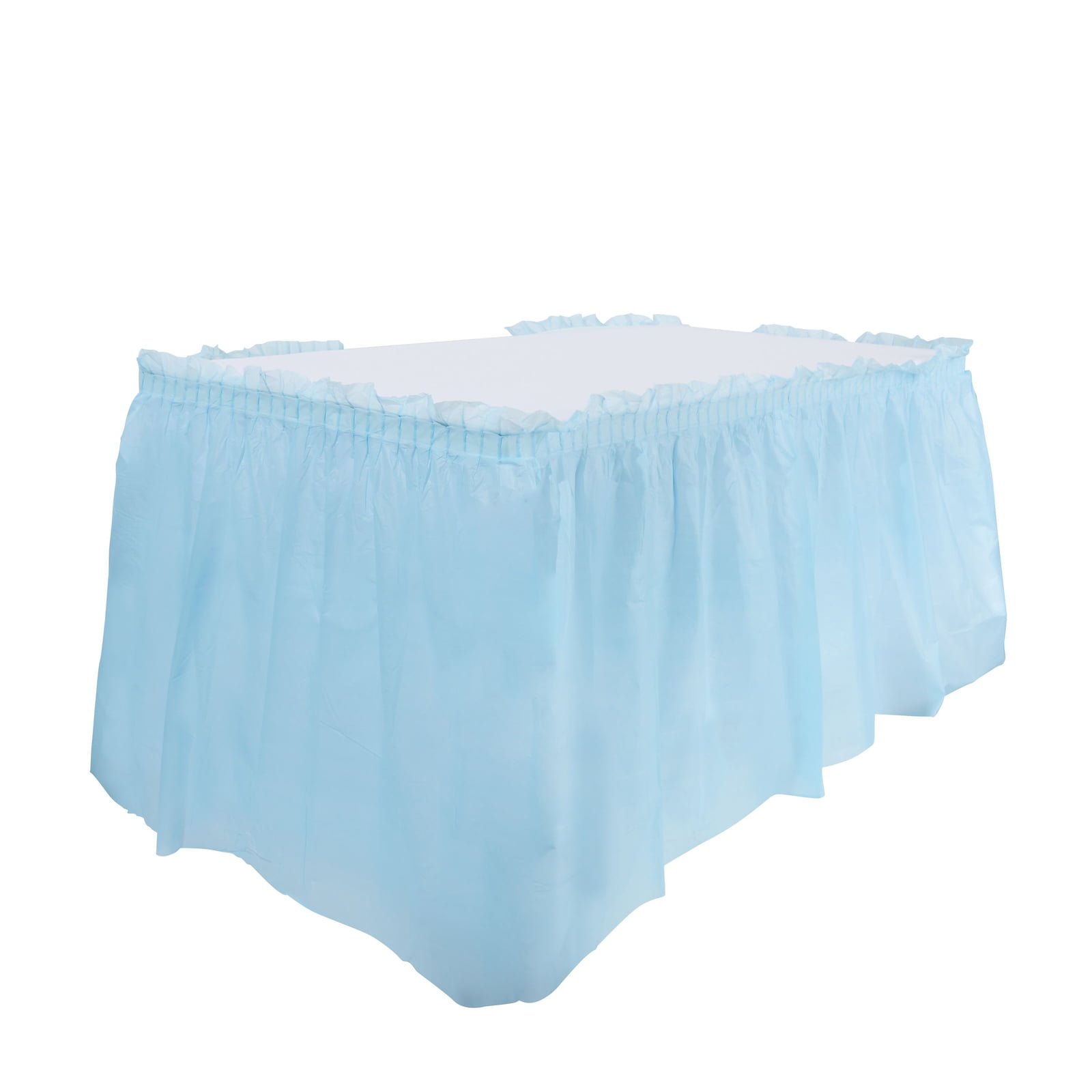 Aqua Dreampartycreation Party Table Skirt 14 ft x 29 Pleated Plastic Disposable Waterproof Table Skirt
