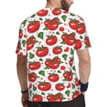 thumbnail image 2 of Wukai Hand Drawn Tomatoes Print Men's Short-Sleeved Mesh T-Shirt,Quick-Dry Short Sleeve Workout T-Shirt-5X-Large, 2 of 8