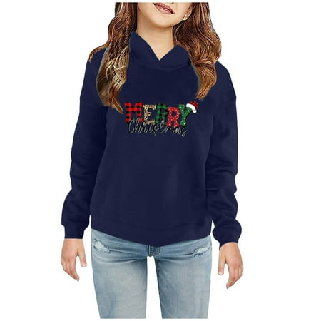 

Kcavykas Toddler Boy Christmas Hoodie Fleece Long Sleeve Hooded Pullover Sweatshirt Winter Hooded Sweaters Xmas Outerwear