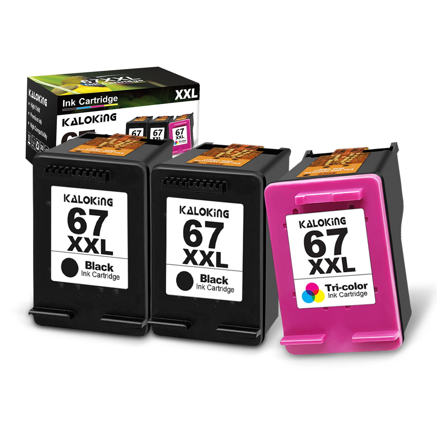 KALOKING Ink Cartridge Replacement for 67XL 67XXL Compatible with HP