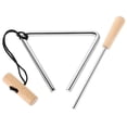 thumbnail image 4 of Instrument de Percussion Triangulaire en Fer 5 Pouces avec Sonnette de Rythme Musical pour École Groupe Orchidée, 4 of 9
