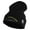 Black, variant on US Submarine Symbol Embroidered 12 inch Cuffed Knit YP Long Beanie - Black OSFM