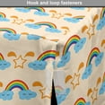 thumbnail image 4 of Cartoon Dog Crate Cover, Star Clouds and Eyes Smiling Sleeping Happy Rainbows Rhythmic Print, Easy to Use Pet Kennel Cover Small Dogs Puppies Kittens, 7 Sizes, Champagne and Multicolor, by Ambesonne, 4 of 6