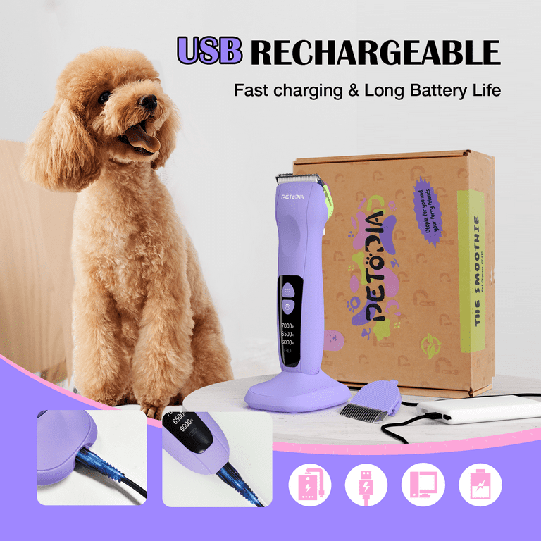 Petopia Cordless Dog Clippers for Grooming Kit Small&Large Dogs