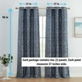 thumbnail image 3 of THD Avi Jacquard Slub Texture - Privacy Curtains with Grommet Lightweight Window Curtains Drapery Panels for Bedroom, Dining Room & Living Room, 2 Panels (37 x 96 Inch, Navy Blue), 3 of 7