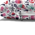 thumbnail image 4 of Tulip Pet Bed, Floral Background with Linked Swirling Tulip and Branches Fresh Ornate, Chew Resistant Pad for Dogs and Cats Cushion with Removable Cover, 24" x 39", Pink Teal Red, by Ambesonne, 4 of 4