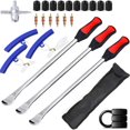 thumbnail image 1 of YINGJEE 14.5inch Tire Spoons Motorcycle, Dirt Bike Tire Spoon Set, Professional Tire Changing Spoons Lever Iron Tool Kit with 3 Rim Protectors & Valve Core Set, 1 of 1