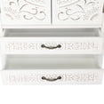 thumbnail image 5 of GDF Studio 27" White Tall Storage Cabinet, 2-Door 2-Drawer Rustic Wood Sideboard Pantry Tower, Antique White, 5 of 12