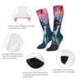 thumbnail image 3 of Naloa Colorful Plant Wolf Thigh High Socks Extra Long Stretchy Sock Women Over Knee High Opaque Stocking Daily Wear, 3 of 6