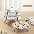 thumbnail image 1 of Stainless Steel Steamer Rack with Removable Stand Stackable Multifunction Heat-Resistant Kitchen Food Steaming Tray Steamer Basket, 1 of 7