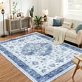 thumbnail image 2 of Large Machine Washable Area Rug Living Room Rugs, Soft Indoor Floral Stain Resistant Non Slip Thin Carpet for Under Dining Table Bedroom Nursery Home Office, 5*7/8*10/9*12 ft, 2 of 7