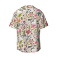 thumbnail image 2 of Vsdgher Bunny Floral Print Men's Wrinkle Free Untucked Cuban Shirt Business Casual Button Down Shirts Short Sleeve Shirt, 2 of 7