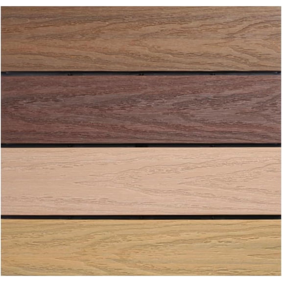 UltraShield Naturale 1 ft. x 1 ft. Quick Deck Outdoor Composite Deck Tile Sample in Multicolor