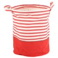 thumbnail image 1 of Cesta redonda plegable para la colada, cesto para ropa sucia en el hogar, almacenamiento en armario #raya roja, 1 of 3