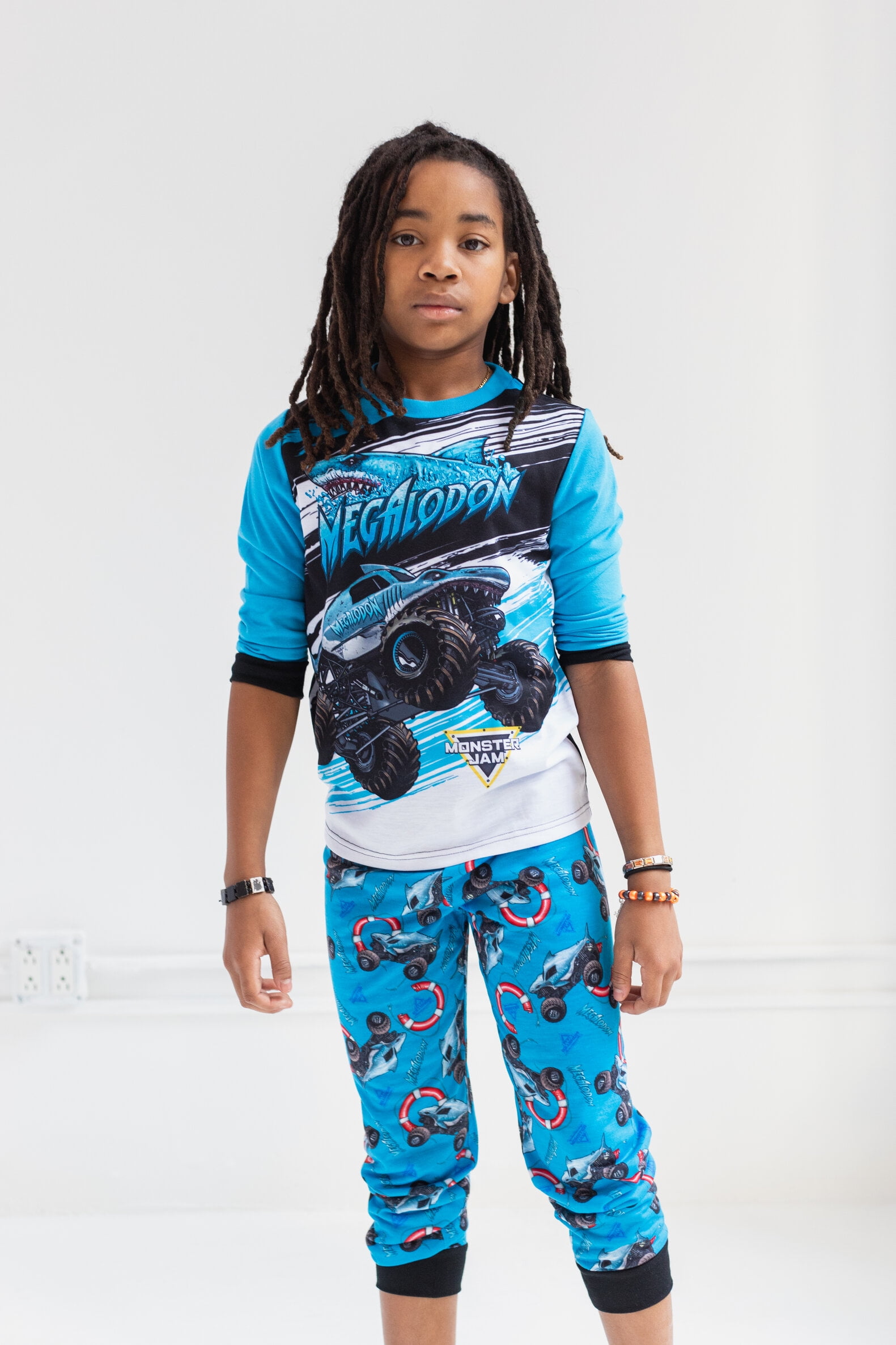 Monster Jam Merchandise Grave Digger Truck PJ Outfit Toddler to Little Kid Jammies Clothes Walmart