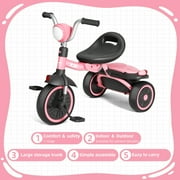 XJD 5-in-1 Toddler Bike for 1-4 Years Old Boys Girls Tricycles for Toddlers Kids Trikes for Balance Training Baby Bike Infant Trike