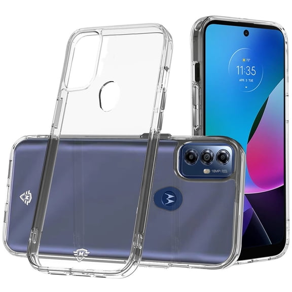 For Motorola Moto G Play 2023 Premium Hybrid HD Crystal Clear Hard PC Back Gummy Thick 2.0mm TPU Frame Slim Fit Cover ,Xpm Phone Case [ Transparent ]