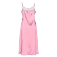 thumbnail image 6 of FRSASU Women's Satin Bridesmaid Dresses Spaghetti Straps Wedding Guest Dress Maxi formal Gowns with Slit Pink, 6 of 8