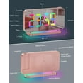 thumbnail image 4 of Wiher Projection Alarm Clock,7.4 in LED Mirror Digital Clocks Projection on Ceiling Wall,with RGB Night Light,USB C Charging Port,Auto Dimming,Modern Desk Clock for Bedroom Decor - Rose Gold, 4 of 9