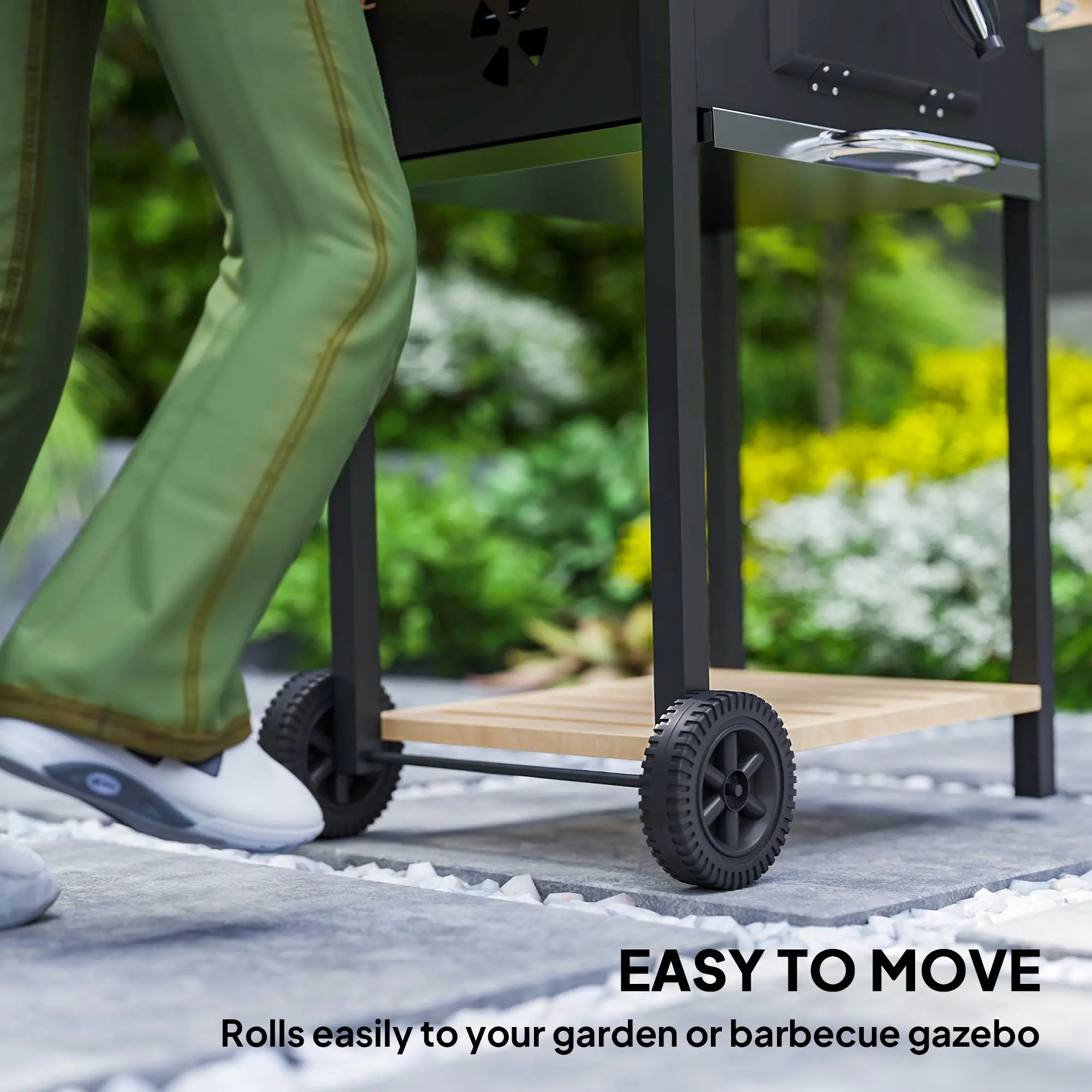 Outdoor Grill, Charcoal BBQ Grill Black, Black BBQ Grill,Stainless Steel Tabletop Grill, Garden & Outdoor BBQ Grills & Outdoor Cooking