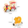 thumbnail image 3 of Fwttom Toddler Toys, Wooden Magnetic Small Train Toy Cars with 12-Section for Preschool Children, Number Early Educational Toys for Ages 2-4 Kids Kindergarten & Family, 3 of 9