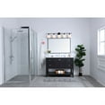 thumbnail image 2 of Gene 5 light Black and Frosted white glass Wall sconce, 2 of 5