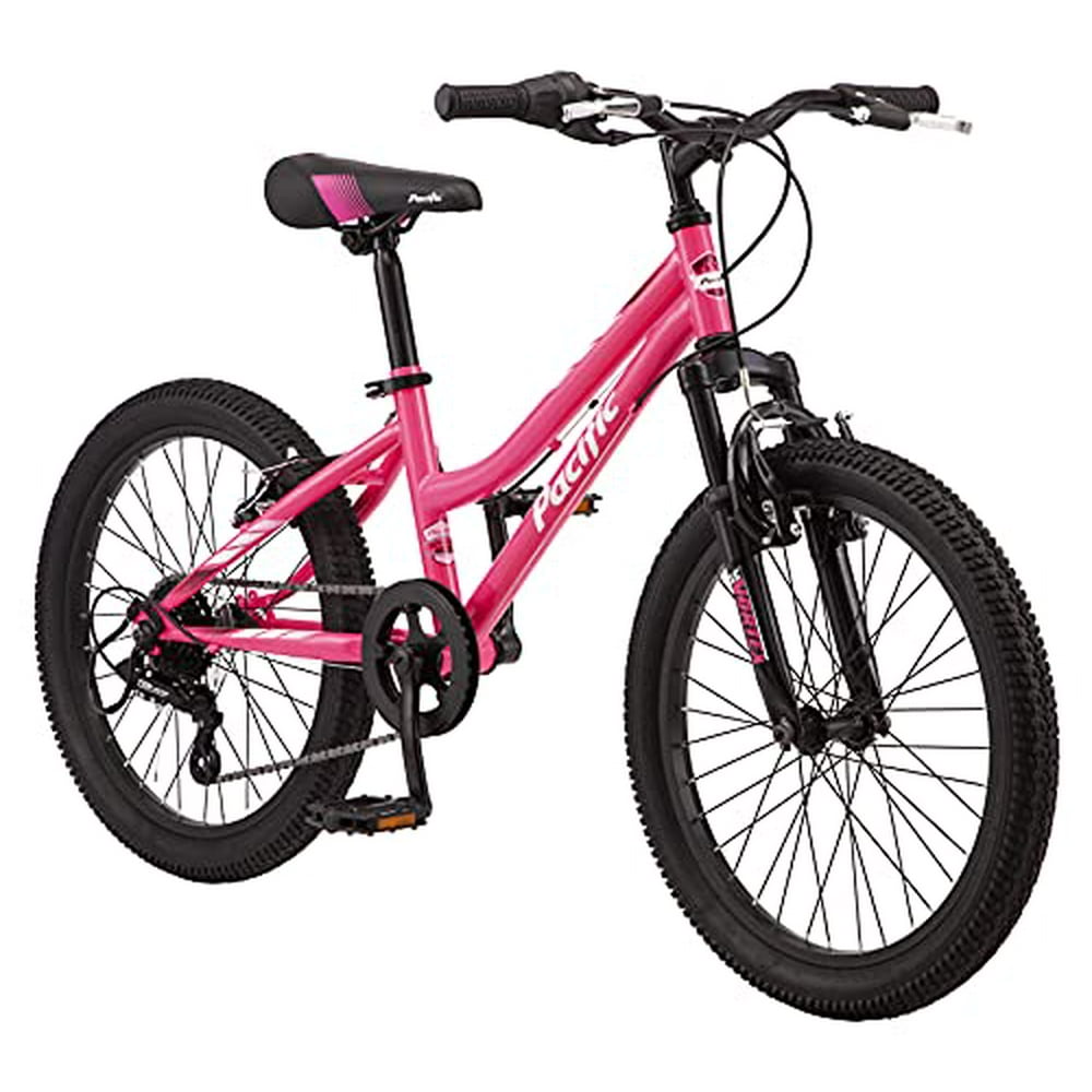 Pacific Cavern Girls Mountain Bike, 20-Inch Wheels, 7-Speed Twist ...