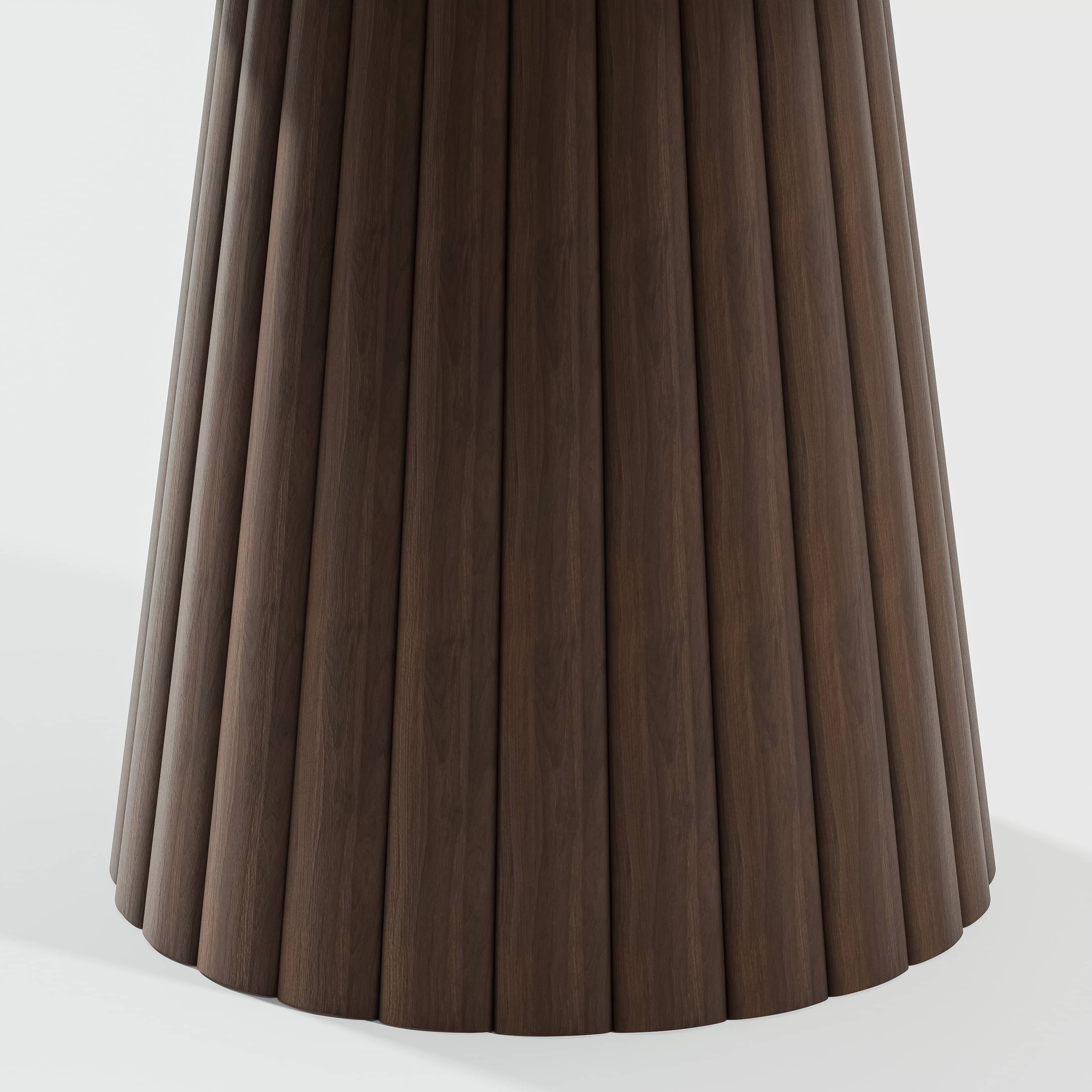 MAYEERTY 52" Mid-Century Wooden Round Dining Table for Dining Room Kitchen, Walnut