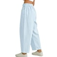 thumbnail image 3 of Favoffer Casual Pants Kids Solid Thin Loose Fit Summer Bottoms Elastic Waist Sports Long Pants Comfortable Daily Wear for Outdoor Play Home Relax Travel Vacation Indoor Leisure 1-10Y, 3 of 7