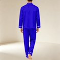 thumbnail image 6 of Mens Pajama Set Long Sleeve Button Down Top and Pants 2 Piece Loungewear Soft Relaxed Fit Mens Sleepwear Night Pjs Sets, 6 of 6