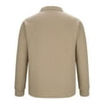 thumbnail image 5 of BXINGOHAI Men Casual Fashion Stand Collar sweatshirts fleece lined Zipper Pullover Long Sleeve Tops Sweatshirt Khaki,XL, 5 of 6