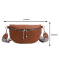 thumbnail image 3 of Bolsa de pecho de moda bandolera de mujer de cuero PU ajustable para viajes (marrón) Ehuebsd Para Estrenar, 3 of 9